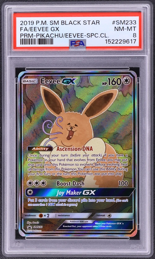 2019 Pokemon Sm Black Star Promo #SM233 Full Art / Eevee Gx Pikachu-Gx & Eevee-Gx Special Collection