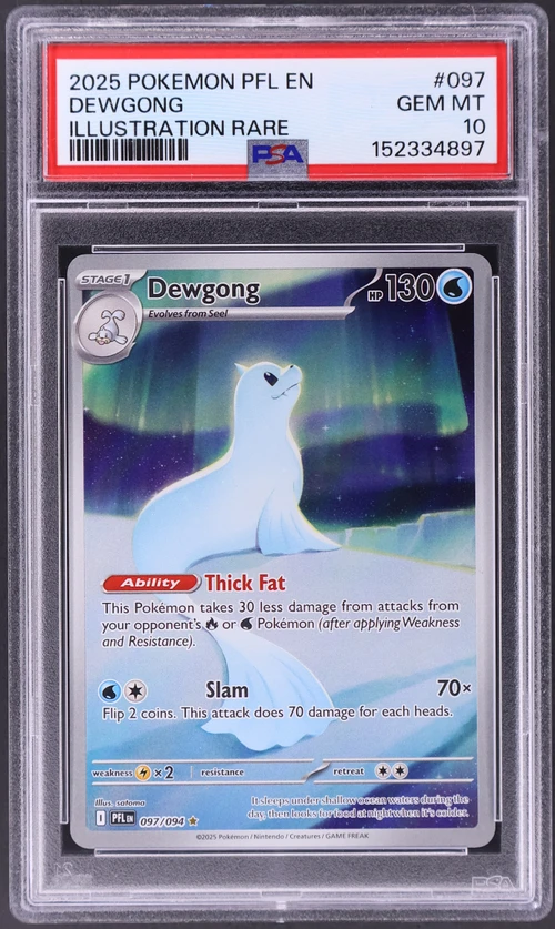2025 Pokemon Pfl En-Phantasmal Flames #097 Dewgong Illustration Rare