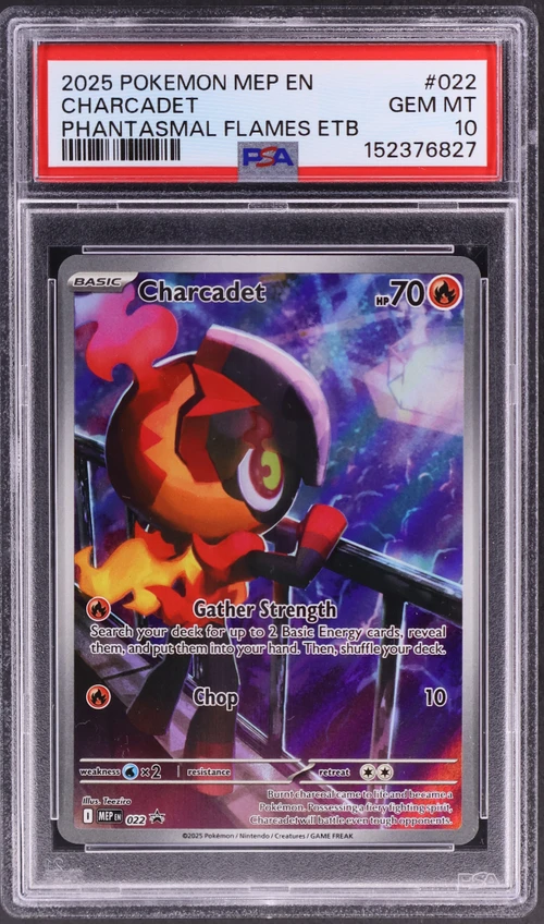 2025 Pokemon Mep En-Me Black Star Promo #022 Charcadet Phantasmal Flames Elite Trainer Box