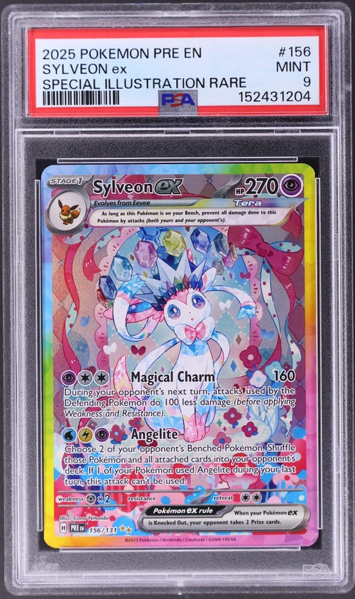 2025 Pokemon Pre En-Prismatic Evolutions #156 Sylveon Ex Special Illustration Rare