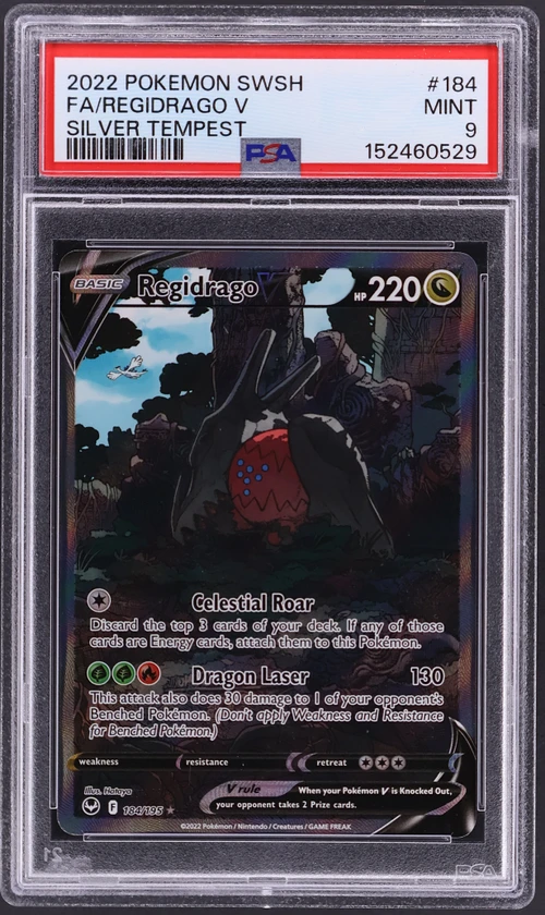 2022 Pokemon Sword & Shield Silver Tempest #184 Full Art / Regidrago V