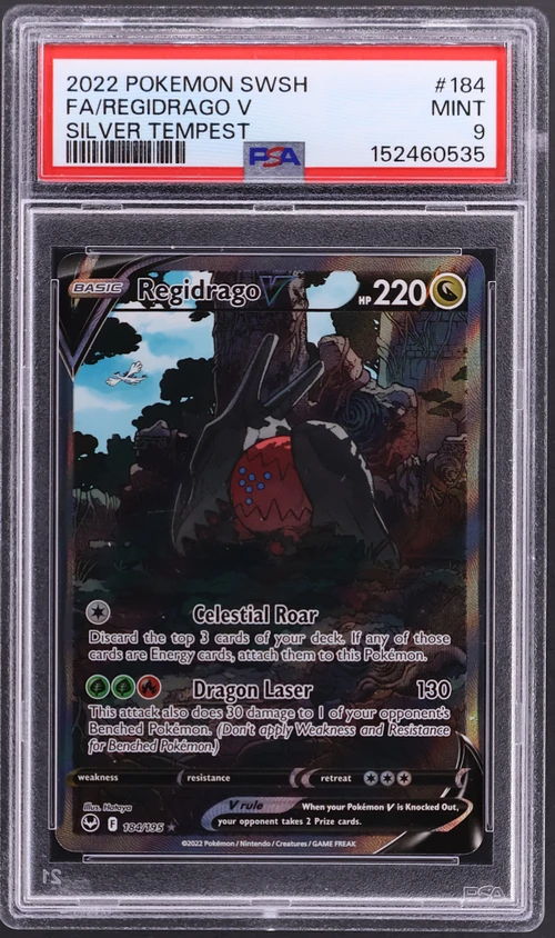 2022 Pokemon Sword & Shield Silver Tempest #184 Full Art / Regidrago V