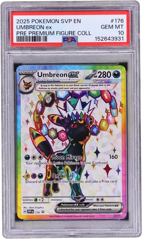 2025 Pokemon Svp En-Sv Black Star Promo #176 Umbreon Ex Prismatic Evolutions Premium Figure Collection