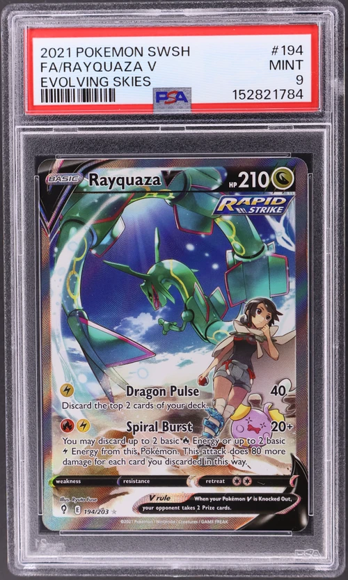 2021 Pokemon Sword & Shield Evolving Skies #194 Full Art / Rayquaza V