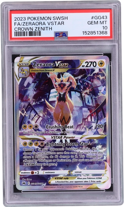2023 Pokemon Sword and Shield Crown Zenith #GG43 Full Art / Zeraora Vstar