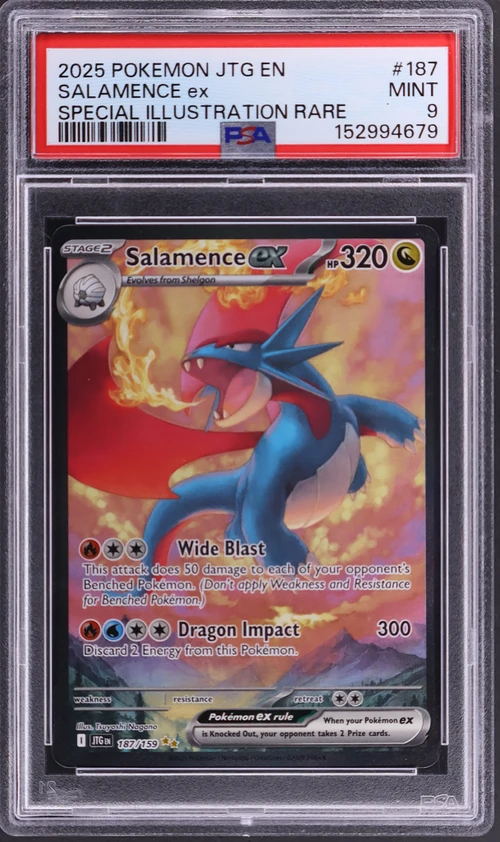 2025 Pokemon Jtg En-Journey Together #187 Salamence Ex Special Illustration Rare