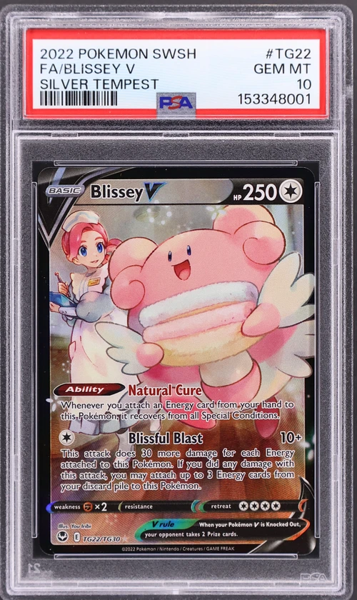 2022 Pokemon Sword & Shield Silver Tempest #TG22 Full Art / Blissey V