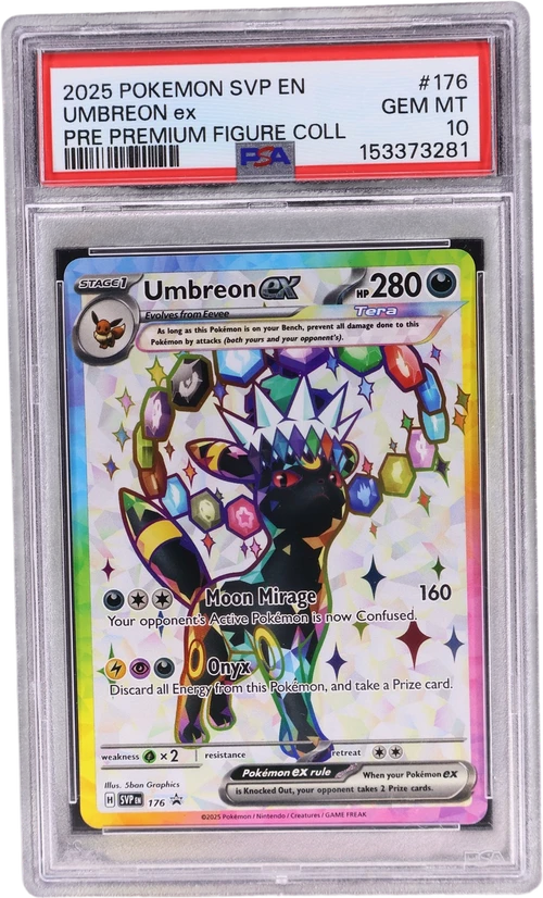 2025 Pokemon Svp En-Sv Black Star Promo #176 Umbreon Ex Prismatic Evolutions Premium Figure Collection
