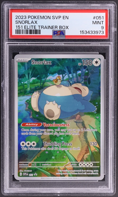 2023 Pokemon Svp En-Sv Black Star Promo #051 Snorlax 151 Elite Trainer Box