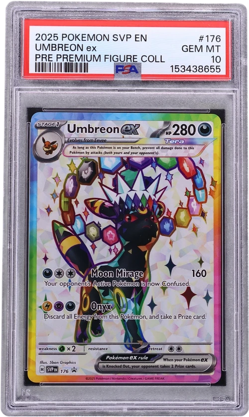 2025 Pokemon Svp En-Sv Black Star Promo #176 Umbreon Ex Prismatic Evolutions Premium Figure Collection