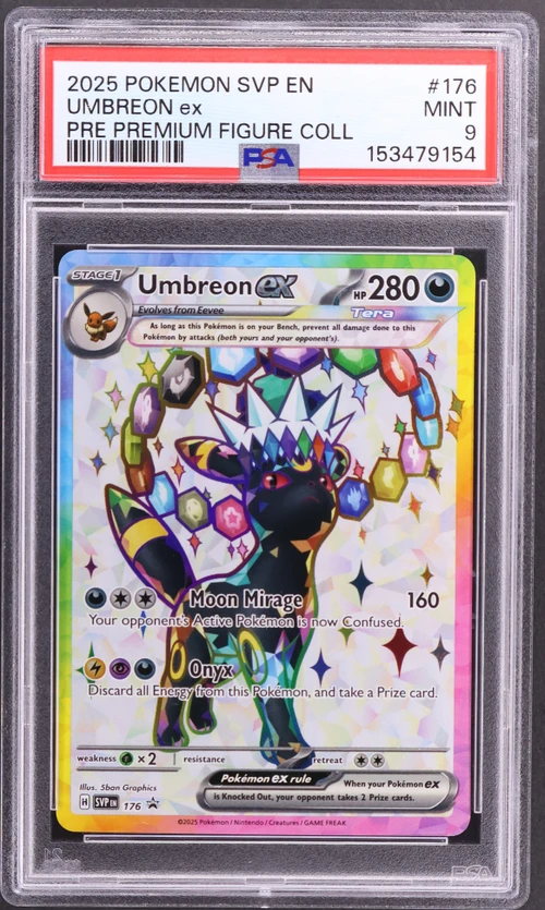 2025 Pokemon Svp En-Sv Black Star Promo #176 Umbreon Ex Prismatic Evolutions Premium Figure Collection