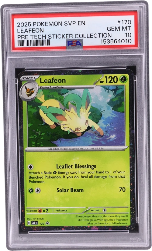 2025 Pokemon Svp En-Sv Black Star Promo #170 Leafeon Prismatic Evolutions Tech Sticker Collection