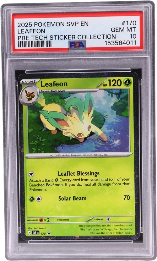 2025 Pokemon Svp En-Sv Black Star Promo #170 Leafeon Prismatic Evolutions Tech Sticker Collection