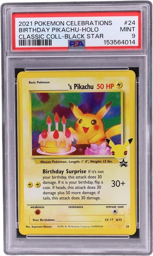 2021 Pokemon Celebrations Classic Collection #24 Birthday Pikachu-Holo