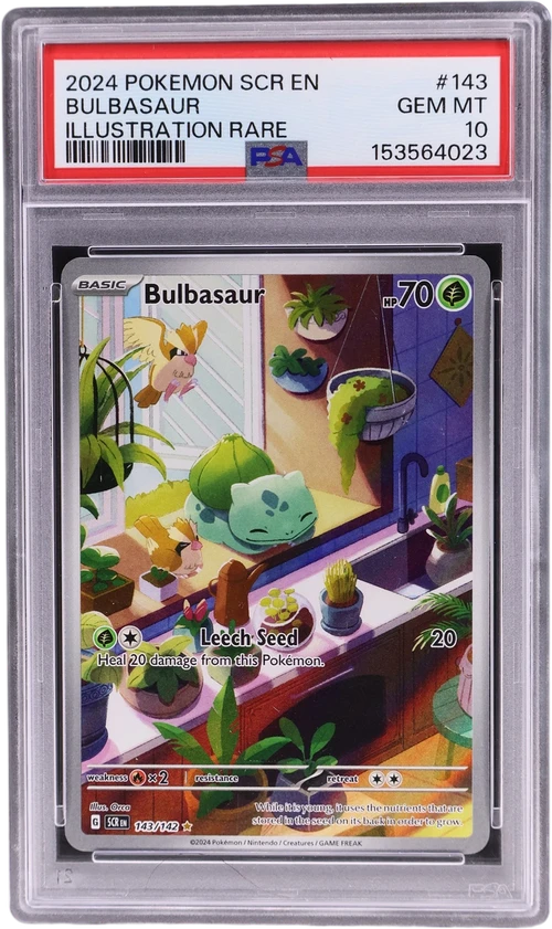 2024 Pokemon Scr En-Stellar Crown #143 Bulbasaur Illustration Rare