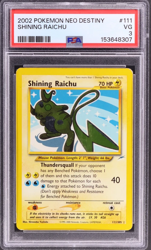 2002 Pokemon Neo Destiny #111 Shining Raichu