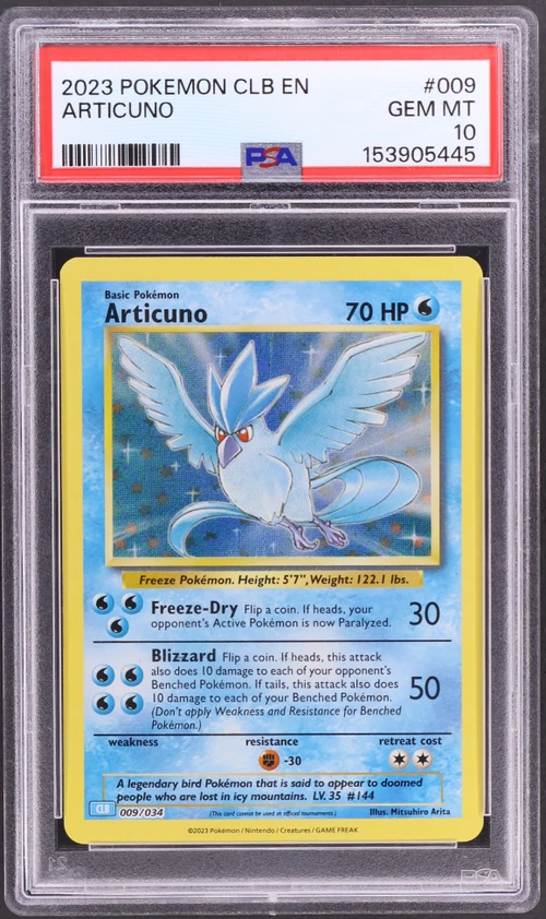 2023 Pokemon Clb-Trading Card Game Classic Blastoise & Suicune Ex Deck #009 Articuno