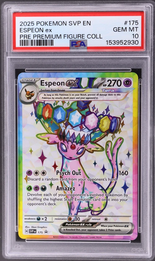2025 Pokemon Svp En-Sv Black Star Promo #175 Espeon Ex Prismatic Evolutions Premium Figure Collection
