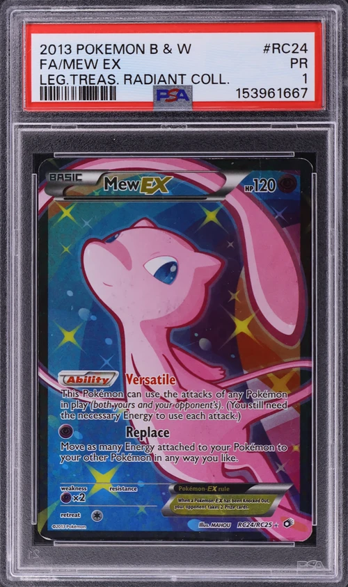 2013 Pokemon Black & White Legendary Treasures Radiant Collection #RC24 Full Art / Mew Ex
