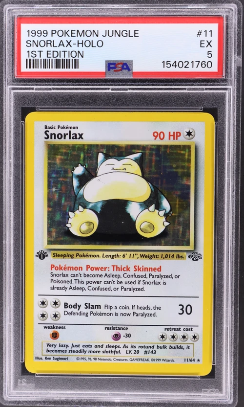 1999 Pokemon Jungle #11 Snorlax-Holo 1st Edition
