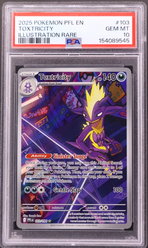 2025 Pokemon Pfl En-Phantasmal Flames #103 Toxtricity Illustration Rare