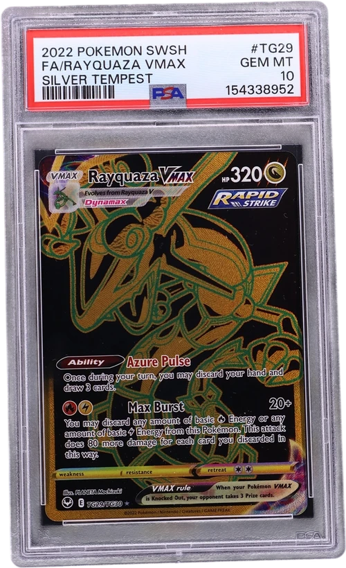 2022 Pokemon Sword & Shield Silver Tempest #TG29 Full Art / Rayquaza Vmax
