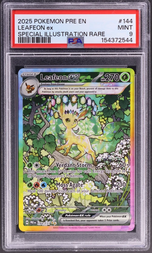 2025 Pokemon Pre En-Prismatic Evolutions #144 Leafeon Ex Special Illustration Rare