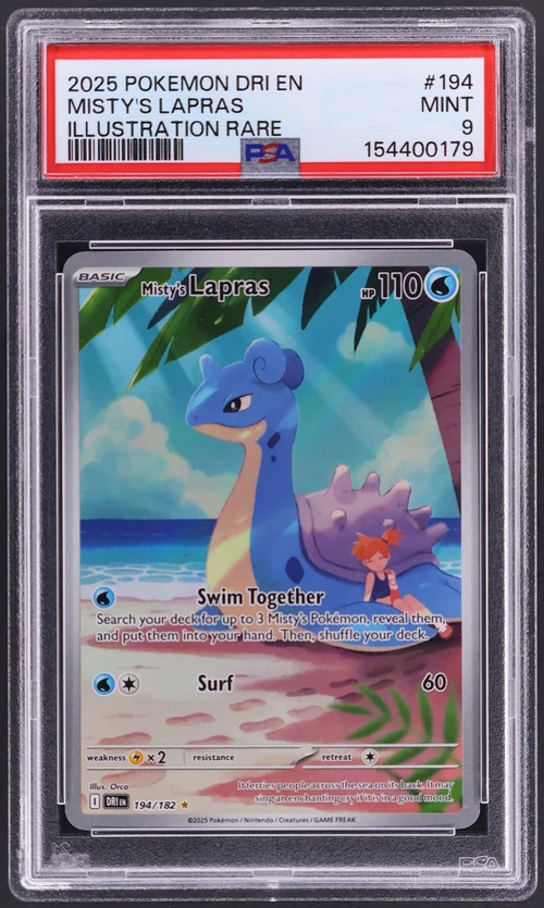 2025 Pokemon Dri En-Destined Rivals #194 Misty's Lapras Illustration Rare
