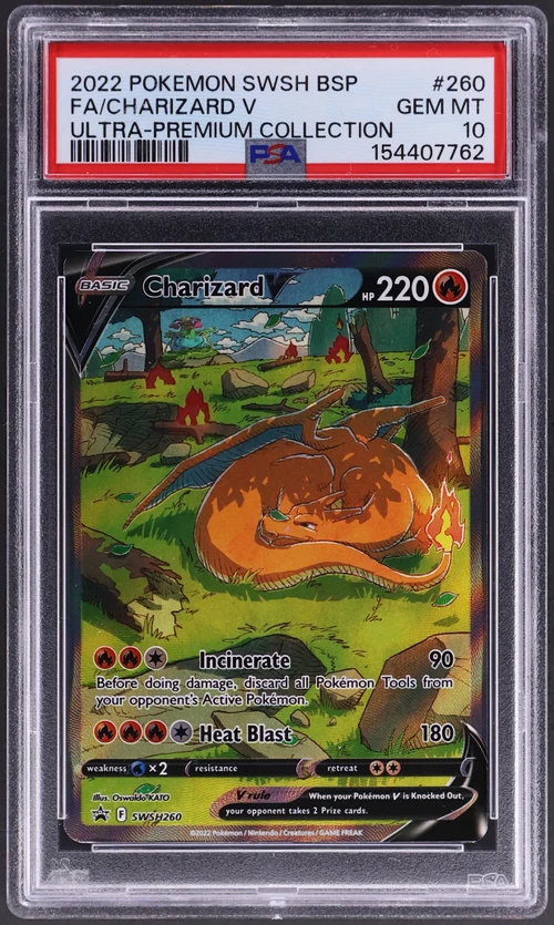 2022 Pokemon Swsh Black Star Promo #260 Full Art / Charizard V Sword & Shield Ultra-Premium Collection-Charizard