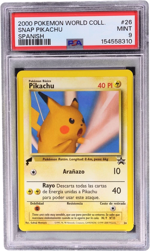 2000 Pokemon Pikachu World Collection #26 Snap Pikachu Spanish