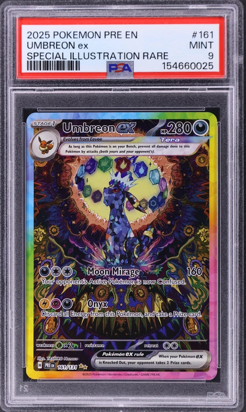 2025 Pokemon Pre En-Prismatic Evolutions #161 Umbreon Ex Special Illustration Rare