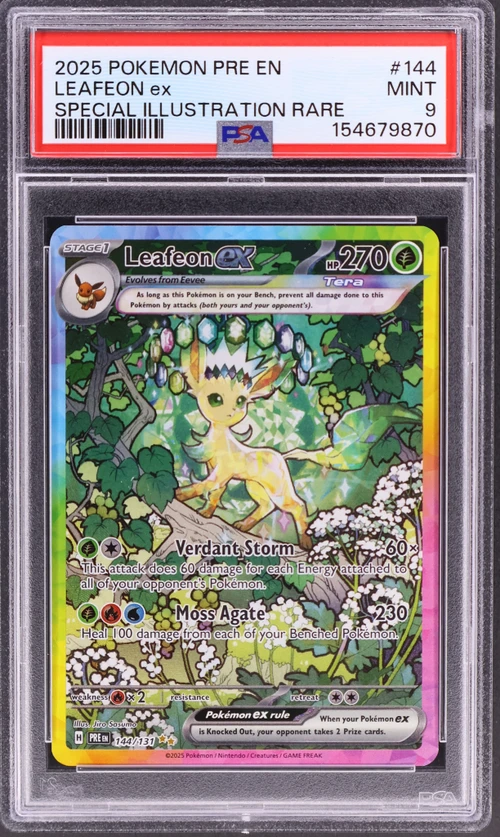 2025 Pokemon Pre En-Prismatic Evolutions #144 Leafeon Ex Special Illustration Rare