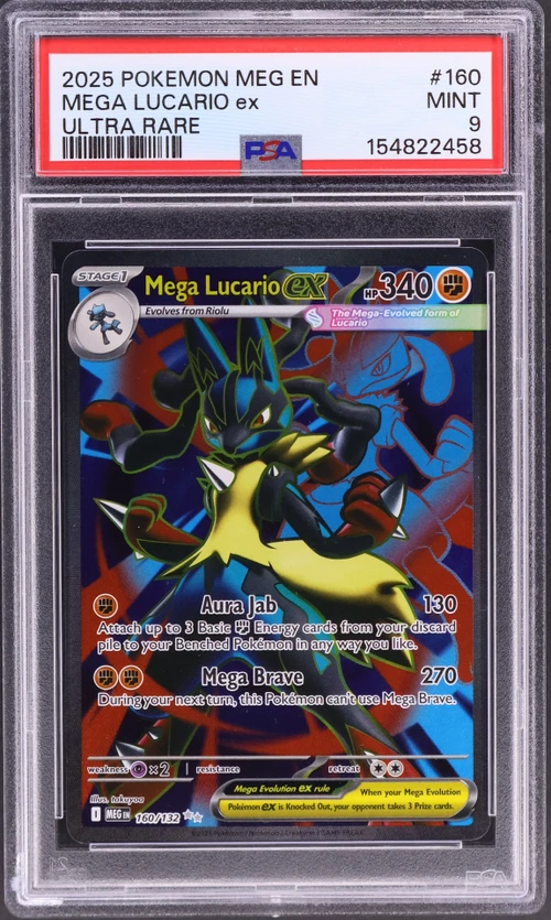 2025 Pokemon Meg En-Mega Evolution #160 Mega Lucario Ex Ultra Rare