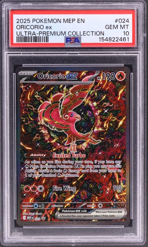 2025 Pokemon Mep En-Me Black Star Promo #024 Oricorio Ex Mega Charizard X Ex Ultra-Premium Collection