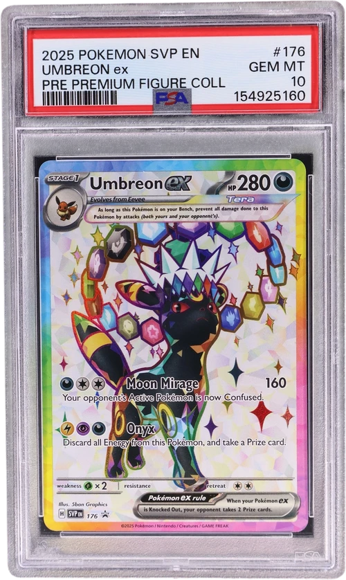2025 Pokemon Svp En-Sv Black Star Promo #176 Umbreon Ex Prismatic Evolutions Premium Figure Collection