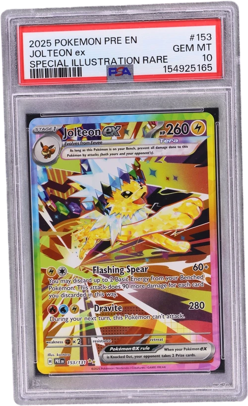 2025 Pokemon Pre En-Prismatic Evolutions #153 Jolteon Ex Special Illustration Rare