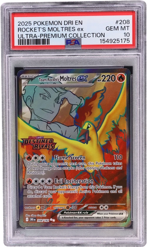 2025 Pokemon Dri En-Destined Rivals #208 Team Rocket's Moltres Ex Team Rocket's Moltres Ex Ultra-Premium Collection
