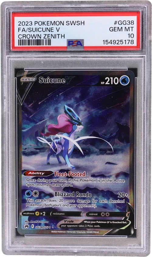 2023 Pokemon Sword and Shield Crown Zenith #GG38 Full Art / Suicune V