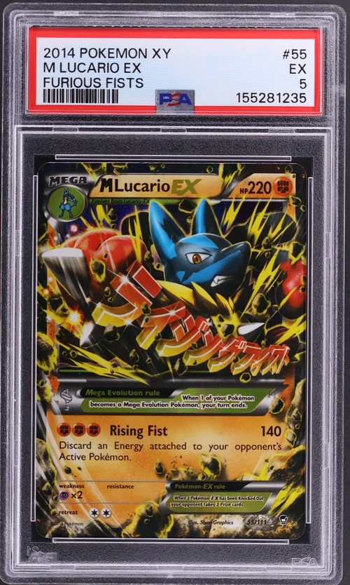 2014 Pokemon Xy Furious Fists #55 M Lucario Ex