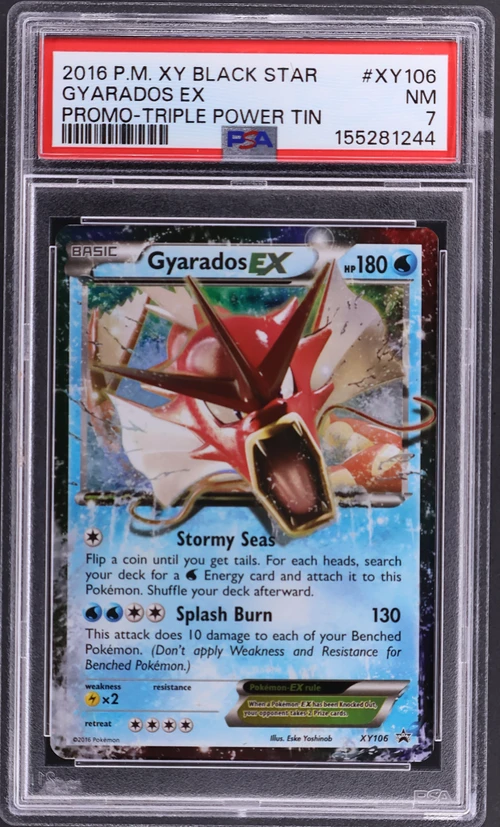 2016 Pokemon Xy Black Star Promo #XY106 Gyarados Ex Triple Power Tin