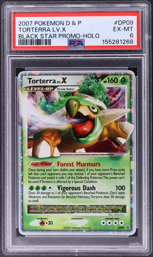 2007 Pokemon Diamond & Pearl Black Star Promo #DP09 Torterra Lv.x Holo