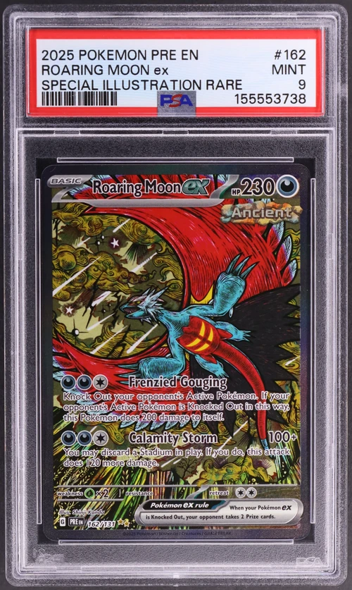 2025 Pokemon Pre En-Prismatic Evolutions #162 Roaring Moon Ex Special Illustration Rare