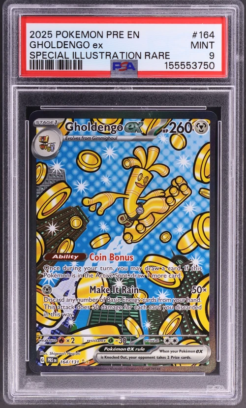 2025 Pokemon Pre En-Prismatic Evolutions #164 Gholdengo Ex Special Illustration Rare
