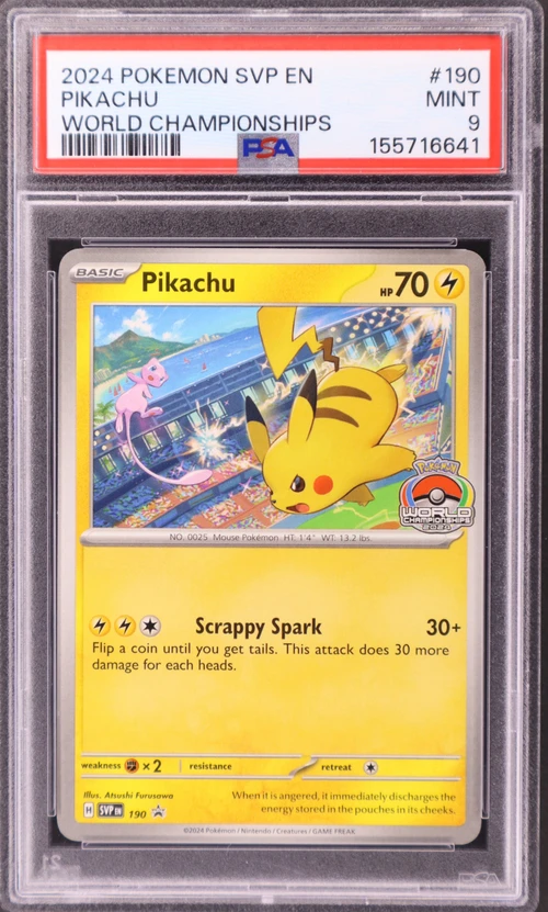 2024 Pokemon Svp En-Sv Black Star Promo #190 Pikachu World Championships