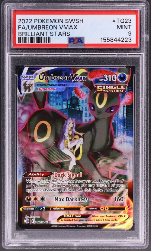 2022 Pokemon Sword & Shield Brilliant Stars #TG23 Full Art / Umbreon Vmax