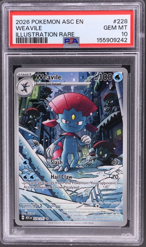 2026 Pokemon Asc En-Ascended Heroes #228 Weavile Illustration Rare