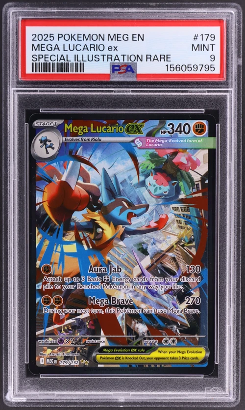 2025 Pokemon Meg En-Mega Evolution #179 Mega Lucario Ex Special Illustration Rare
