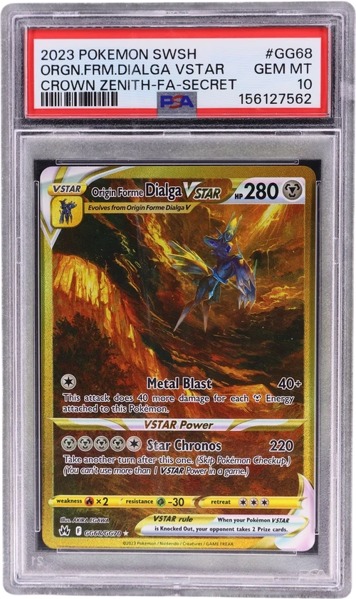 2023 Pokemon Sword and Shield Crown Zenith #GG68 Full Art / Origin Forme Dialga Vstar Secret