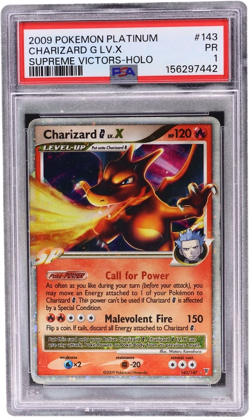 2009 Pokemon Platinum Supreme Victors #143 Charizard G Lv.x-Holo