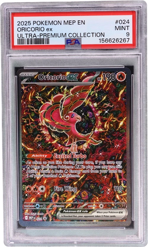 2025 Pokemon Mep En-Me Black Star Promo #024 Oricorio Ex Mega Charizard X Ex Ultra-Premium Collection
